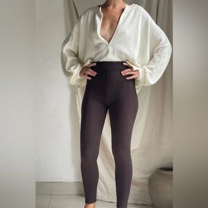 Avy & Co Eamon Chocolate Knit Leggings